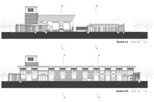 These renderings show two architectural sections of the library. - Photo Credit: Fields Devereaux Architects & Engineers