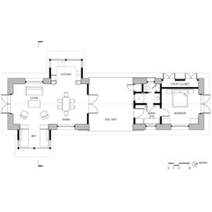 This floor plan shows the layout of the home's interior space. - Photo Credit: Henry Siegel