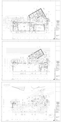 The plans displayed illustrate the layout of the first floor, second floor, and green roof of the CSL. - Photo Credit: The Design Alliance Architects