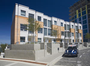 Synergy Townhomes in front of Dockside Phase 2 "Balance" are shown in this photograph. - Photo Credit: Enrico Dagostini
