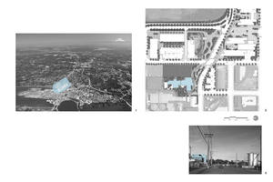 Aerial view of site and Mt. Rainier, East Bay master plan with LOTT, Hands On Children’s Museum, mixed-use development. - Photo Credit: Miller Hull