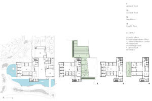 These computer drawings show the plans of the four floors of the building. - Photo Credit: Miller Hull
