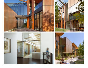 Wood, stone, copper and glass honestly express modern construction while highlighting the beauty of naturally-finished materials. - Photo Credit: Jeremy Bittermann and David Livingston