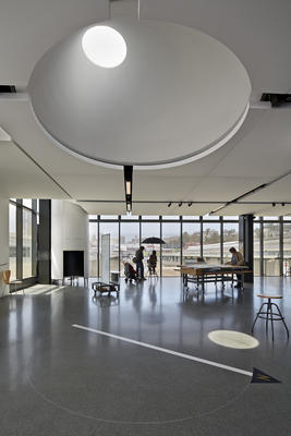 The oculus in the Bay Observatory - Photo Credit: Photo by Bruce Damonte