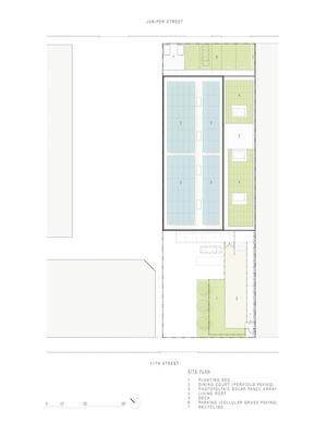 This diagram shows the building's site plan and building components. - Photo Credit: Aidlin Darling Design