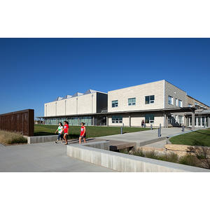 The main school entrance along Main Street is shown in the photo. - Photo Credit: (c) Farshid Assassi