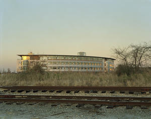 The former railroad switching yard, part of the brownfield redevelopment effort, is visible in the foreground of this photo. - Photo Credit: Timothy Hursley