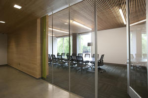 Homeless resource center's staff conference room demonstrating adaptive reuse potential. - Photo Credit: Sally Schoolmaster