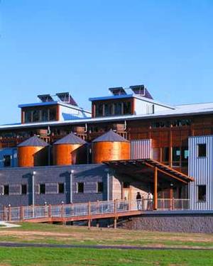 The CBF headquarters uses only 10% as much water as a comparable building. Rainwater storage tanks are shown in this photo. - Photo Credit: Prakash Patel, courtesy of SmithGroup