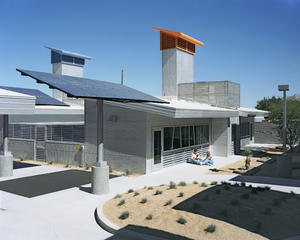 This photo shows the south porch of the dog adoption bungalow. - Photo Credit: Tom Bonner