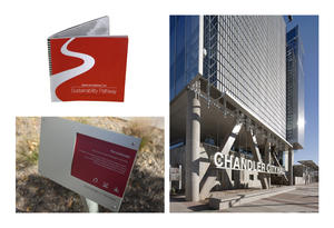 Images of “Sustainability Pathway” and “Turbulent Shade” façade system - Photo Credit: Bill Timmerman