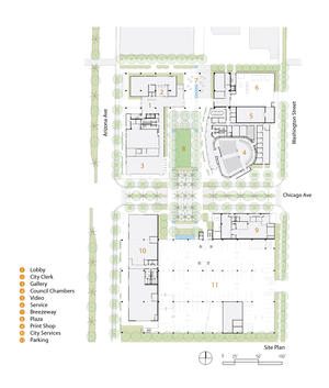 Site plan and first level - Photo Credit: SmithGroupJJR