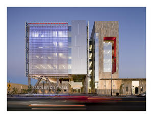 View of office tower from west - Photo Credit: Bill Timmerman