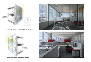 Passive shading diagrams for east west and south facades - Photo Credit: Bill Timmerman