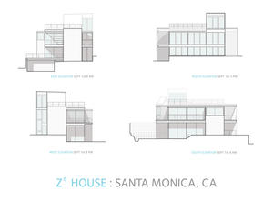 Drawings show elevations from all four sides of the synagogue. - Photo Credit: Ross Barney Architects
