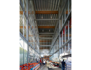 The store has a “Texas-size” vestibule – large enough that as people enter or exit, the first door has time to close before the second door opens - Photo Credit: Dror Baldinger