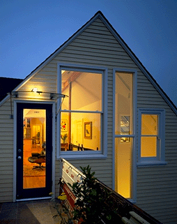 The tailgate railing is visible in this photo of the residential unit's rear side. - Photo Credit: Ethan Kaplan