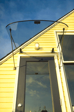 The exterior awning in this photo is the hatchback from a vehicle. - Photo Credit: Karl Wanaselja