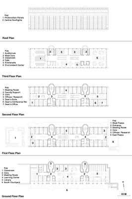 This image shows the floor plans and key spaces. - Photo Credit: Hopkins Architects