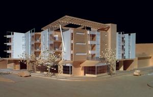 This photo shows a model of the project. - Photo Credit: Office of Jerome King Architecture and Planning