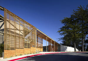 This photo shows the drop-off area and the entry to the Hillside learning complex. - Photo Credit: Tim Griffith