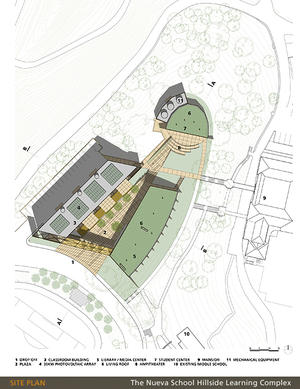 The project's site plan is shown here. - Photo Credit: Leddy Maytum Stacy Architects