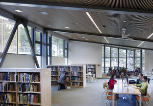 The project's daylit library is featured in this photograph. - Photo Credit: Tim Griffith