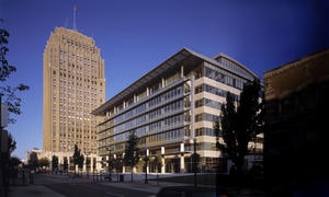 The Plaza at PPL Center is located in downtown Allentown, Pennsylvania, as this photo demonstrates. - Photo Credit: Peter Aaron - Esto