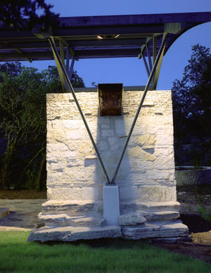 This photo shows the cistern's gutter and scupper. - Photo Credit: Greg Hursley