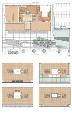 These site plans represent the building at several levels.