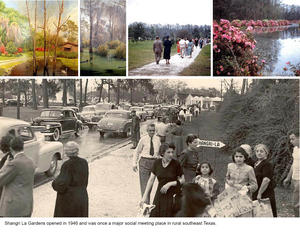 The photographs show images from the past of Shangri La. - Photo Credit: Compiled by Lake|Flato Architects