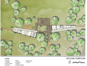 This drawing shows the site plan with both the completed first phase and the proposed second phase of the masterplan. - Photo Credit: Ferraro Choi