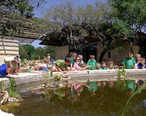 Students in this photo are enjoying the cistern. - Photo Credit: Ron Sprouse