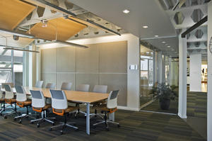 This conference room was designed for optimum natural daylight and ventilation. - Photo Credit: Gabe Hanson