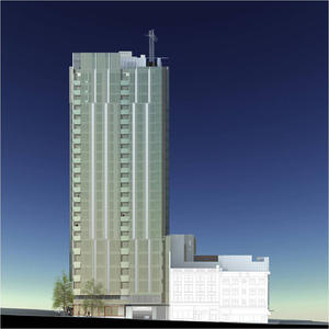 East elevation of Twelve West. - Photo Credit: ZGF Architects LLP