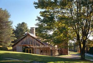 This photo shows the building's courtyard entrance. - Photo Credit: Nic Lehoux