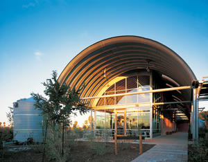 This photo shows an exterior view of the Birder Cafe. - Photo Credit: Hester + Hardaway, Paul Hester