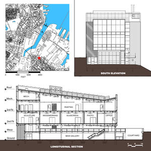 These computer-generated drawings show the locus plan, the south elevation, and a section. - Photo Credit: Pat Cornelison