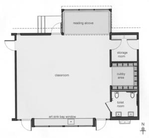 A classroom plan is depicted in this drawing. - Photo Credit: David Bushnell