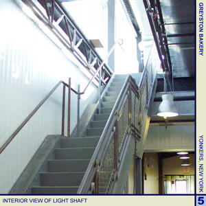 In this photo, Greyston Bakery's light shaft is shown from the interior of the building. - Photo Credit: Cybul and Cybul Architects