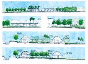 This drawing shows the project's elevations. - Photo Credit: Lake|Flato