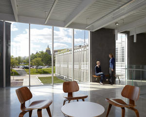 Second Level Lobby Connector with View to State Capitol - Photo Credit: Sinclair