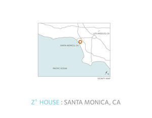 The Z6 House is located in Santa Monica, on California's southern coast, as shown on this map. - Photo Credit: LivingHomes, LLC